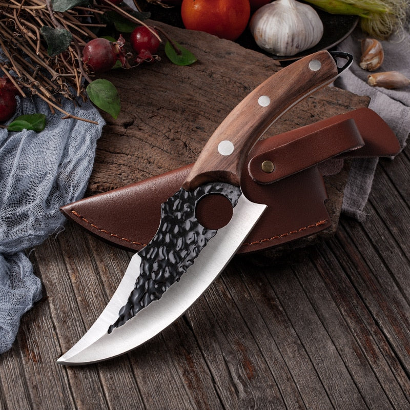 6&#39;&#39; Meat Cleaver Butcher Knife Stainless Steel Hand Forged Boning Knife Chopping Slicing Kitchen Knives Cookware Camping Kinves