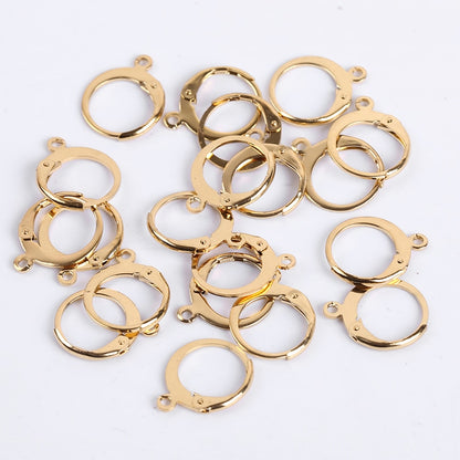 20-50Pcs/Lot 14x12mm Stainless Steel Diy French Earring Hooks Wire Settings Base Hoops Earrings Accessories For Jewelry Making