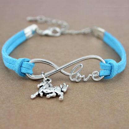 Dog Paws Best Friends Heart Unicorn Animal Infinity Love Charm Bracelets  Jewelry Women Men Girl Boy Unisex Gift 20 Colors