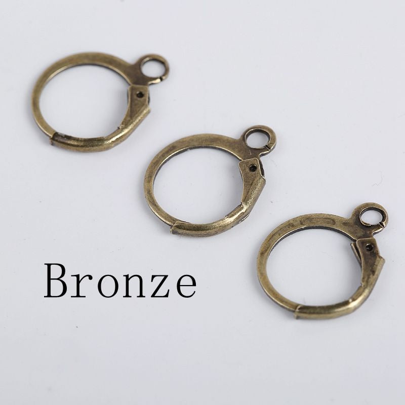 20-50Pcs/Lot 14x12mm Stainless Steel Diy French Earring Hooks Wire Settings Base Hoops Earrings Accessories For Jewelry Making