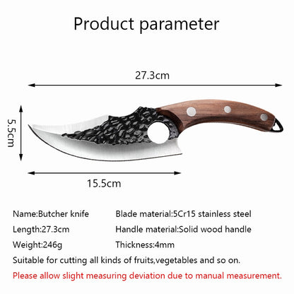 6&#39;&#39; Meat Cleaver Butcher Knife Stainless Steel Hand Forged Boning Knife Chopping Slicing Kitchen Knives Cookware Camping Kinves