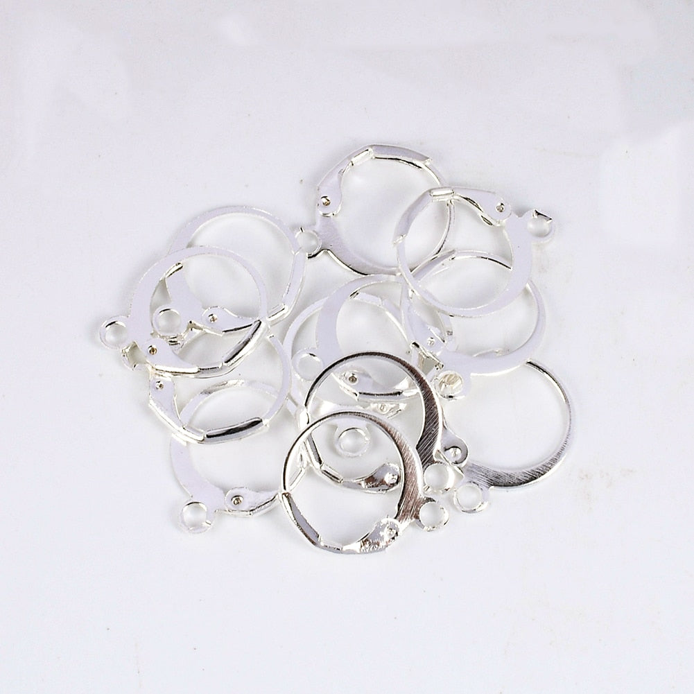 20-50Pcs/Lot 14x12mm Stainless Steel Diy French Earring Hooks Wire Settings Base Hoops Earrings Accessories For Jewelry Making