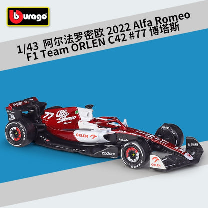 2022 Bburago RB18 Diecast 1:43 Car Red Bull Racing F1 Car Infiniti Racing Model Alloy Toy Formulaed One Car Collection Kid Gift