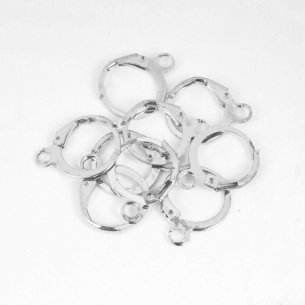 20-50Pcs/Lot 14x12mm Stainless Steel Diy French Earring Hooks Wire Settings Base Hoops Earrings Accessories For Jewelry Making