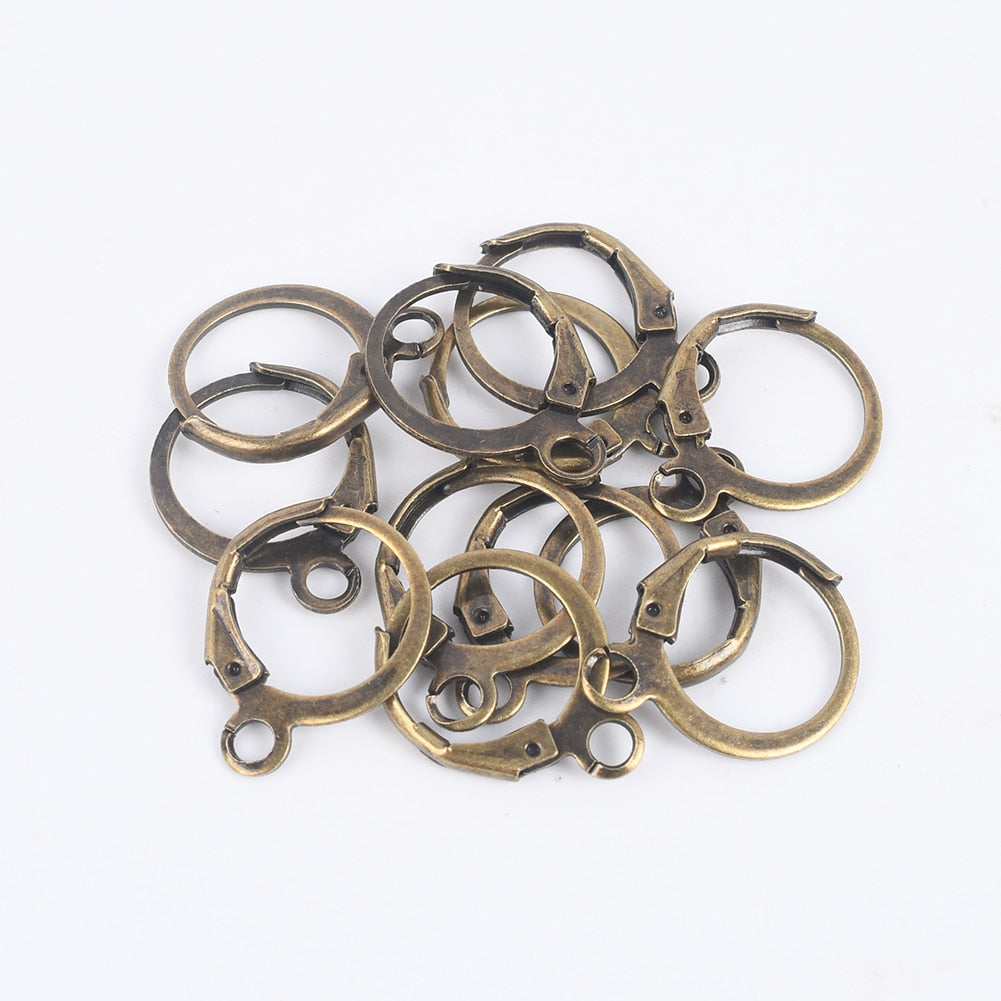 20-50Pcs/Lot 14x12mm Stainless Steel Diy French Earring Hooks Wire Settings Base Hoops Earrings Accessories For Jewelry Making