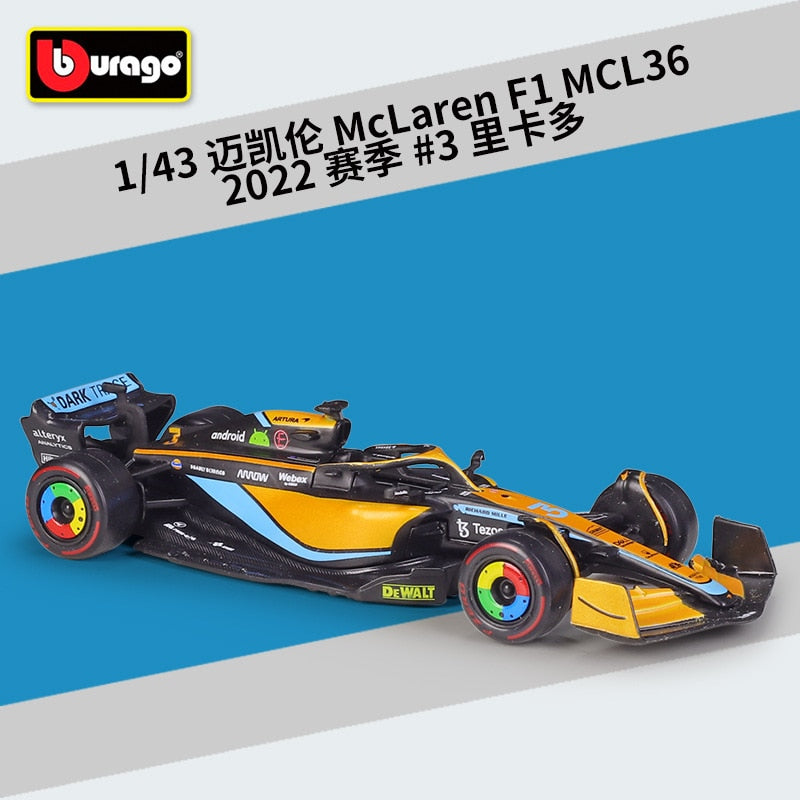 2022 Bburago RB18 Diecast 1:43 Car Red Bull Racing F1 Car Infiniti Racing Model Alloy Toy Formulaed One Car Collection Kid Gift